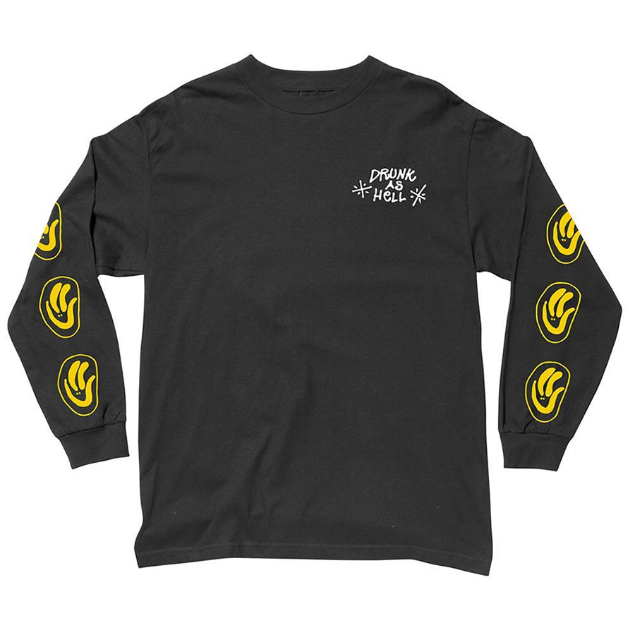 THE QUIET LIFE ザ クワイエット ライフ / Tシャツ ロンT 長袖 / DRUNK AS HELL LONG SLEEVE TEE - BLACK /18SPD1-1154-BLK/ メンズ