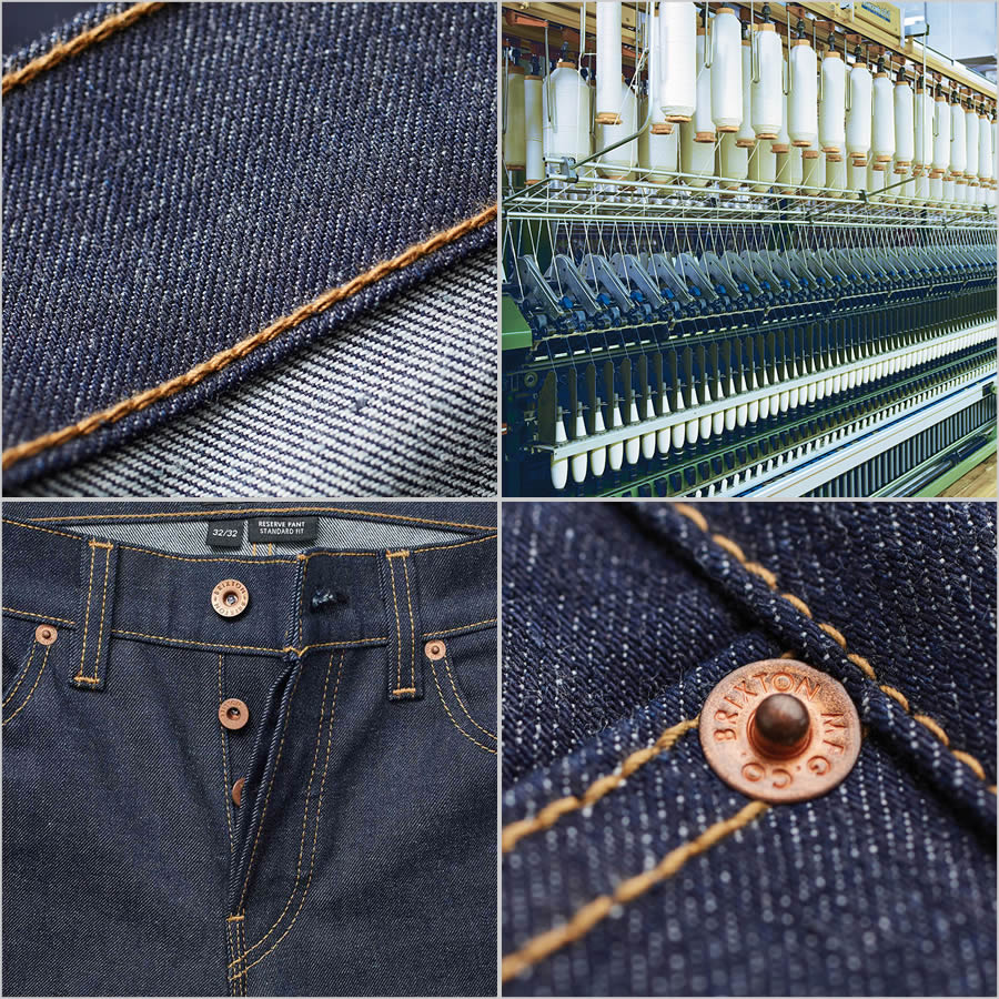 BRIXTON ( ブリクストン ) / デニムパンツ ストレッチ素材 / 12.5oz STANDARD FIT / RESERVE 5PKT DENIM PANT - WORN INDIGO /04098WNIDG
