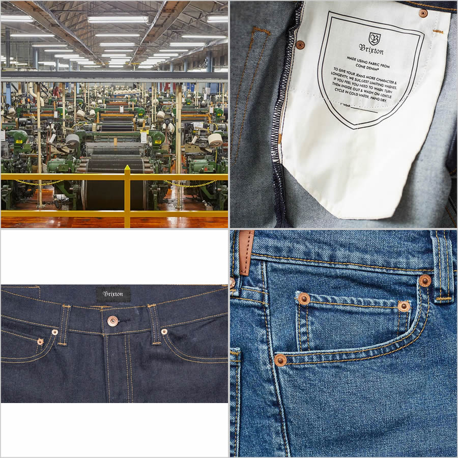 BRIXTON ( ブリクストン ) / デニムパンツ ストレッチ素材 / 14oz RELAXED FIT / LABOR 5PKT DENIM PANT - RAW INDIGO / 04099 RWIDG