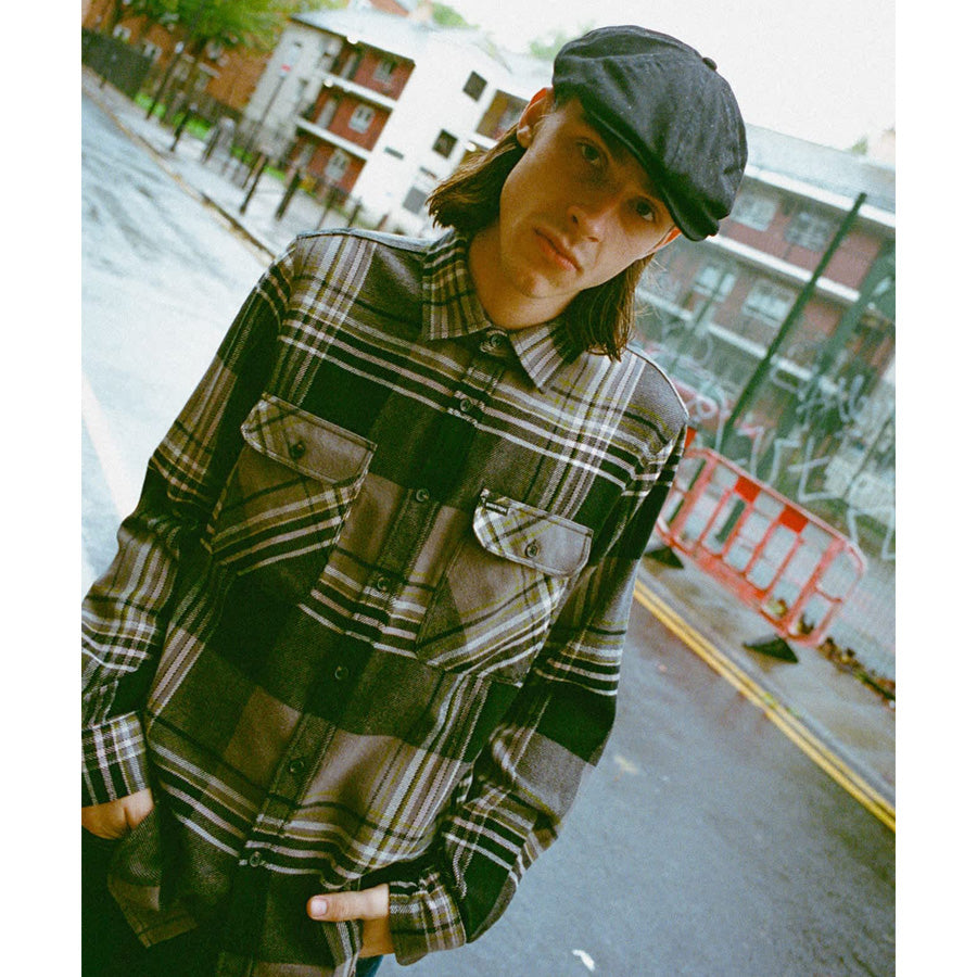 BRIXTON ( ブリクストン ) / ハンチング 帽子 / BROOD SNAP CAP - NAVY/SAND HOUNDSTOOTH / 10770-NVSDH