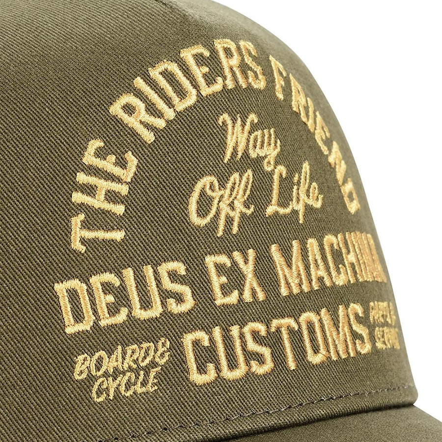 DEUS EX MACHINA ( デウスエクスマキナ ) / メッシュキャップ 帽子 / SHOOK ONES TRUCKER - OLIVE GREEN / D263MHA330 / メンズ