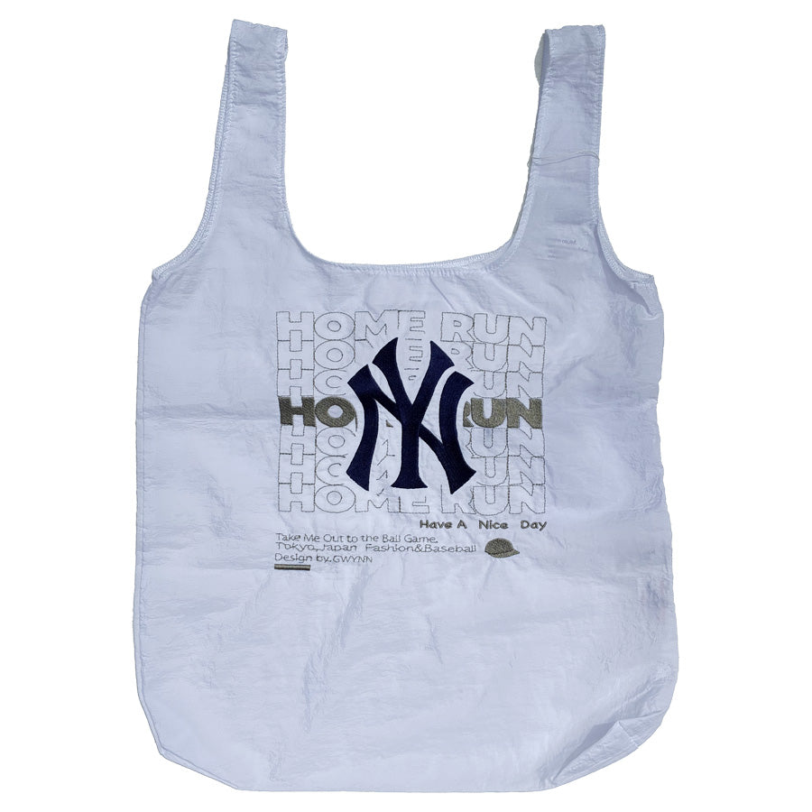 INFIELDER DESIGN x MLB / ナイロンミニバッグ エコバッグ / MLB HOME RUN BAG - YANKEES - GREY / MLB-295-Yankees
