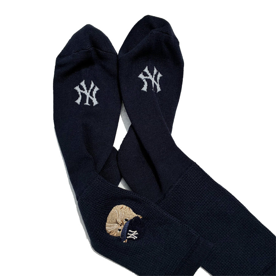 ROSTER SOX(ロスターソックス) x MLB / 靴下 クルーソックス MLB / MLB CAT SOCKS - NAVY / MLB-305-YANKEES / メンズ レディース
