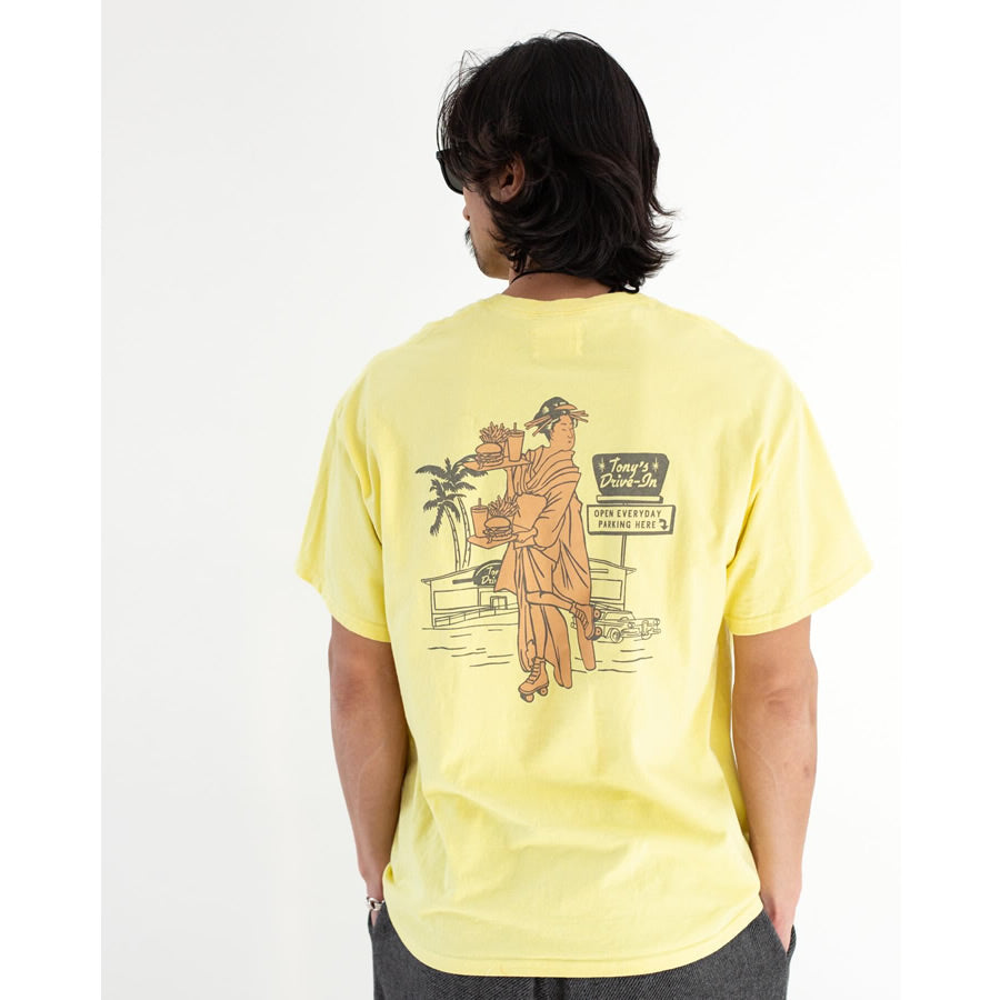 Tony Taizsun(トニー タイズサン) / 半袖シャツ Tシャツ / UKIYOE DRIVE IN TEE - YELLOW / 26LS-006 / メンズ (コピー)