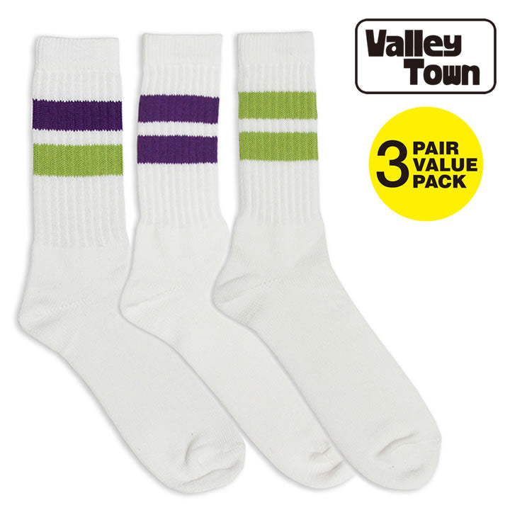 PACIFIC STANDARD TIME x ALL GOOD STORE / ラインソックス 靴下 / VALLEY TOWN - SUBWAY LINE COTTON SOCK - 3PACK / PST