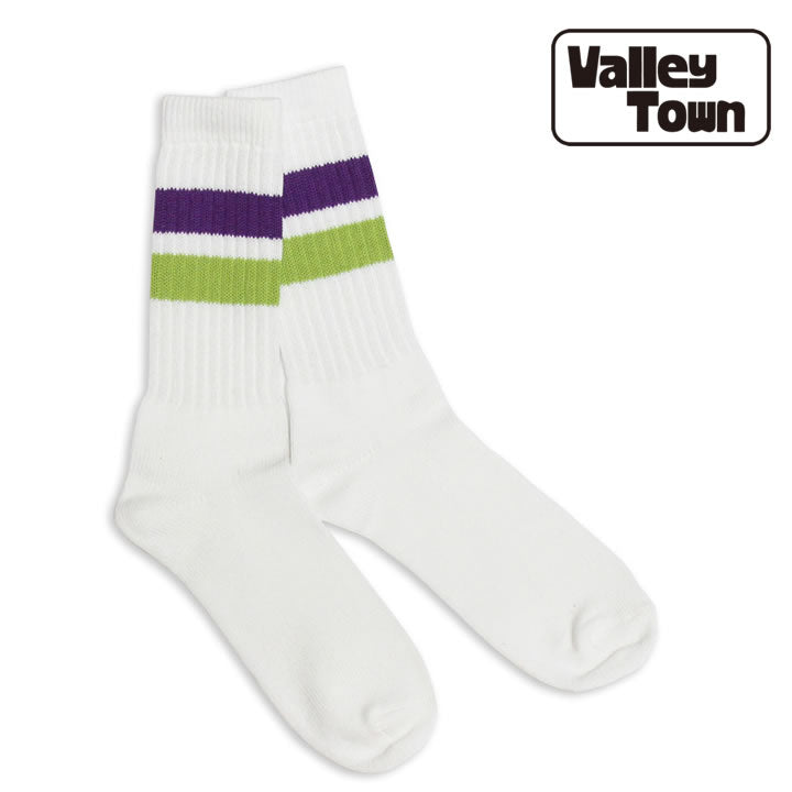PACIFIC STANDARD TIME x ALL GOOD STORE / ラインソックス 靴下 / VALLEY TOWN - SUBWAY LINE COTTON SOCK - T6-MIX / PST