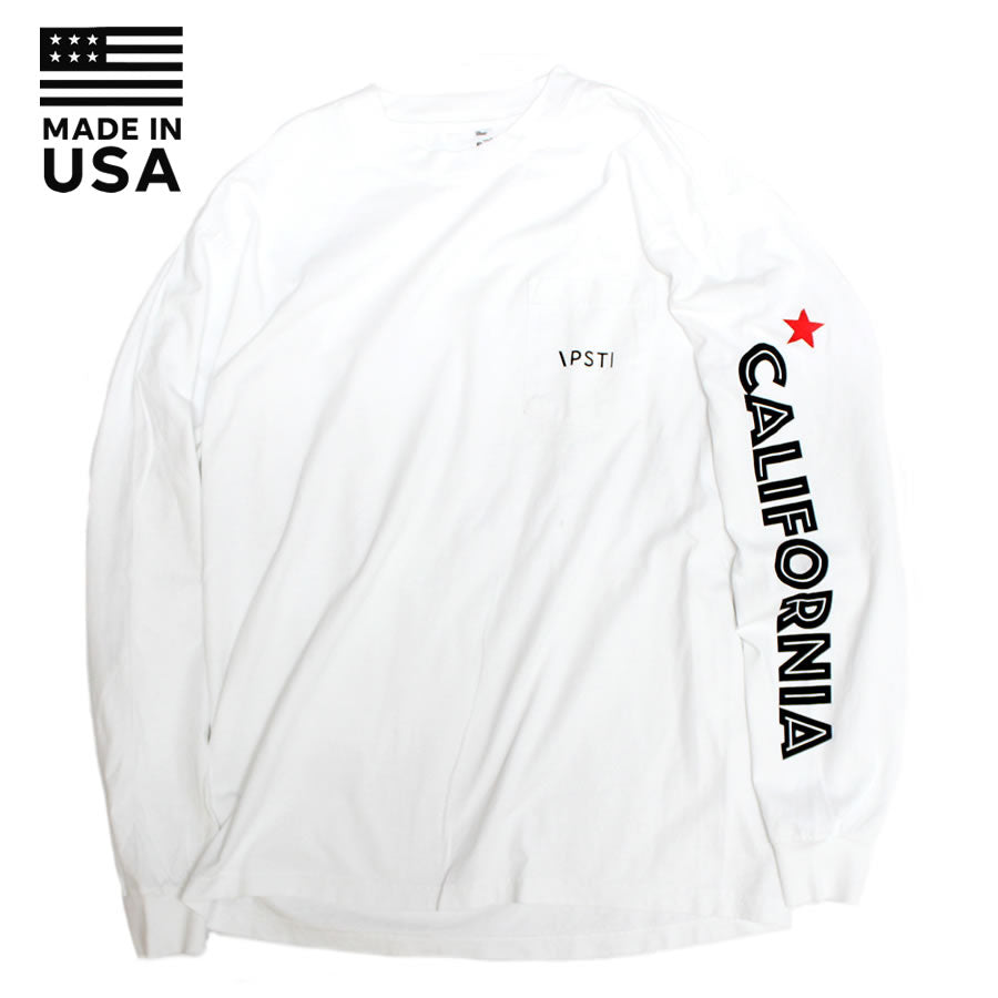 PACIFIC STANDARD TIME　PST パシフィックスタンダードタイム  /CALIFORNIA STAR LS TEE - WHITE / ロンTEE 長袖Tシャツ