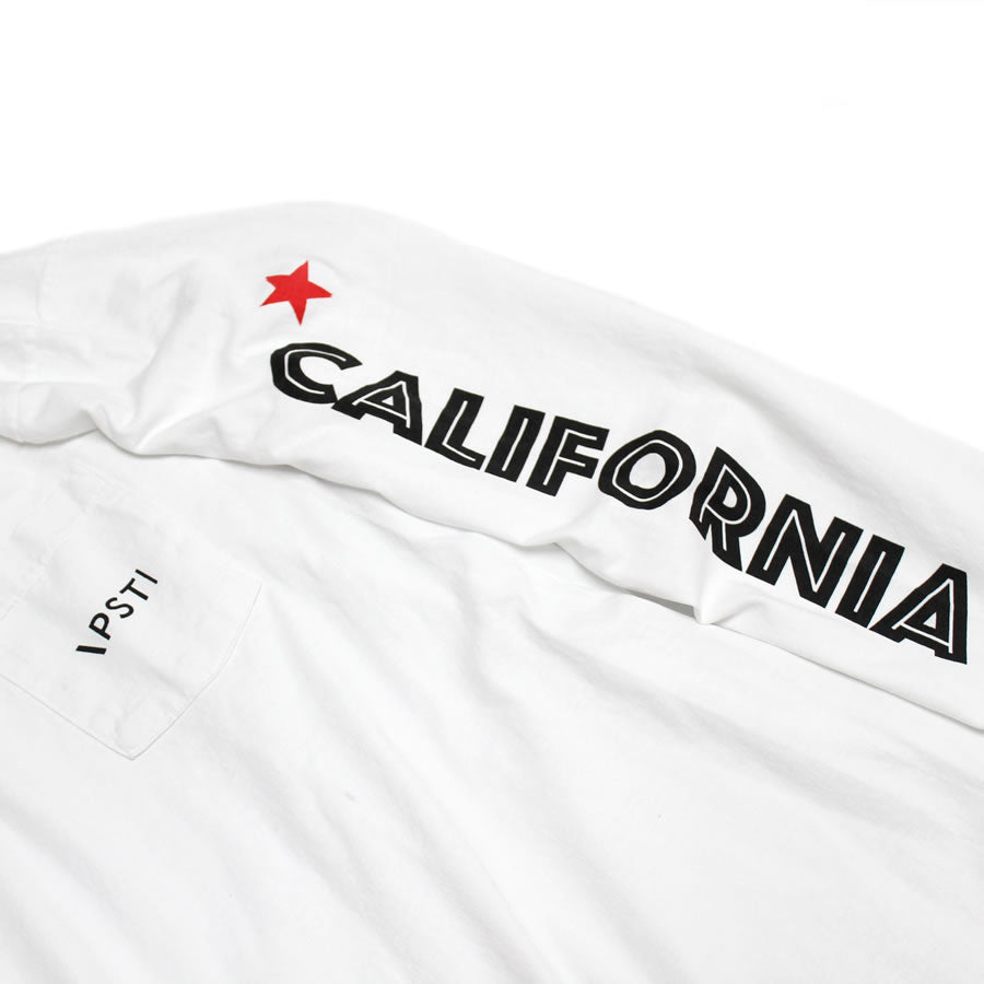 PACIFIC STANDARD TIME　PST パシフィックスタンダードタイム  /CALIFORNIA STAR LS TEE - WHITE / ロンTEE 長袖Tシャツ