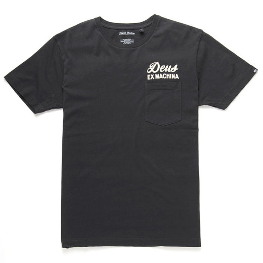 DEUS EX MACHINA ( デウスエクスマキナ ) / 半袖 ポケットTシャツ / VENICE ADDRES TEE - BLACK / DMS41065A / メンズ