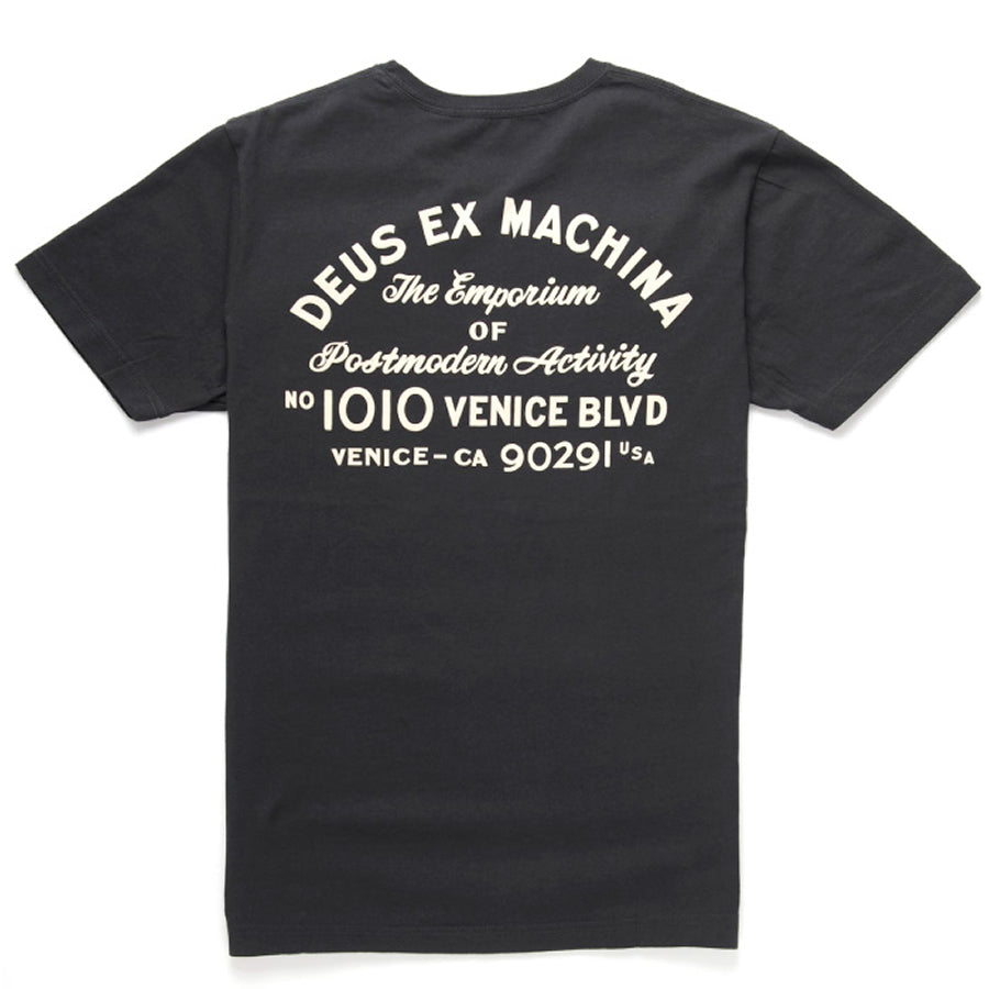 DEUS EX MACHINA ( デウスエクスマキナ ) / 半袖 ポケットTシャツ / VENICE ADDRES TEE - BLACK / DMS41065A / メンズ