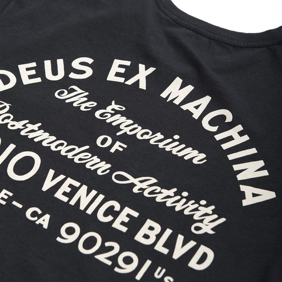 DEUS EX MACHINA ( デウスエクスマキナ ) / 半袖 ポケットTシャツ / VENICE ADDRES TEE - BLACK / DMS41065A / メンズ