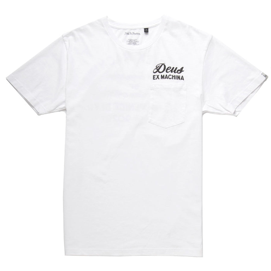 DEUS EX MACHINA ( デウスエクスマキナ ) / 半袖 ポケットTシャツ / VENICE ADDRES TEE - WHITE / DMS41065A / メンズ