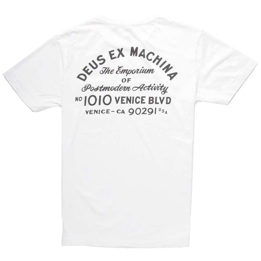DEUS EX MACHINA ( デウスエクスマキナ ) / 半袖 ポケットTシャツ / VENICE ADDRES TEE - WHITE / DMS41065A / メンズ