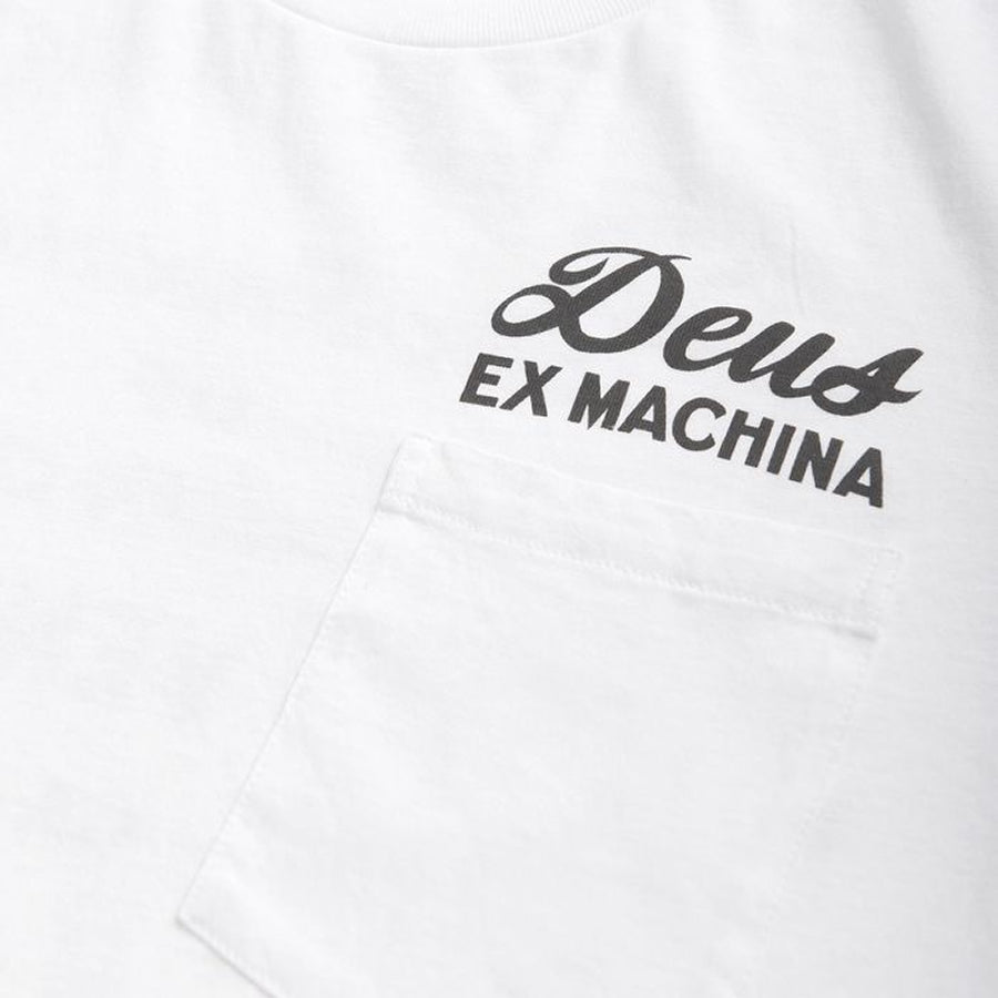 DEUS EX MACHINA ( デウスエクスマキナ ) / 半袖 ポケットTシャツ / VENICE ADDRES TEE - WHITE / DMS41065A / メンズ