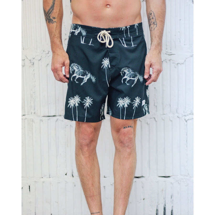DUVIN(ドゥービン) / 街履きボードショーツ 水陸両用 短パン / HORSES BOARDSHORTS - BLK / DBS7000 / メンズ