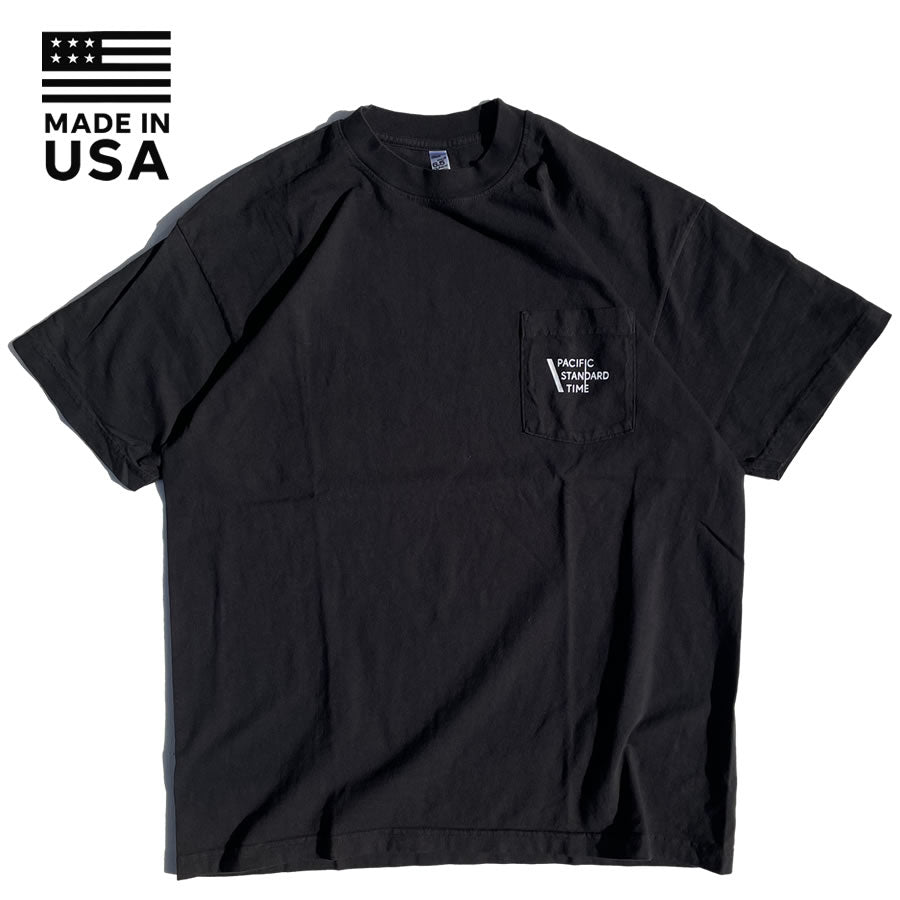 PACIFIC STANDARD TIME / パシフィックスタンダードタイム / LOGO SS TEE -BLACK / 半袖Tシャツ