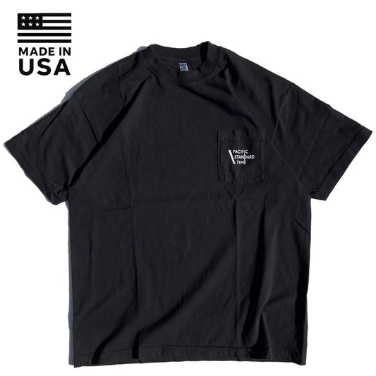PACIFIC STANDARD TIME / パシフィックスタンダードタイム / LOGO SS TEE -BLACK / 半袖Tシャツ