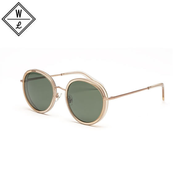 WONDERLAND (ワンダーランド) サングラス / MONTCLAIR - CLEAR BEACH GLASS x ANTIQUE ROSE GOLD x GREEN / MONTCLAIR 08