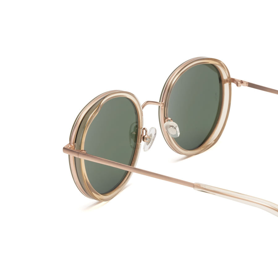 WONDERLAND (ワンダーランド) サングラス / MONTCLAIR - CLEAR BEACH GLASS x ANTIQUE ROSE GOLD x GREEN / MONTCLAIR 08