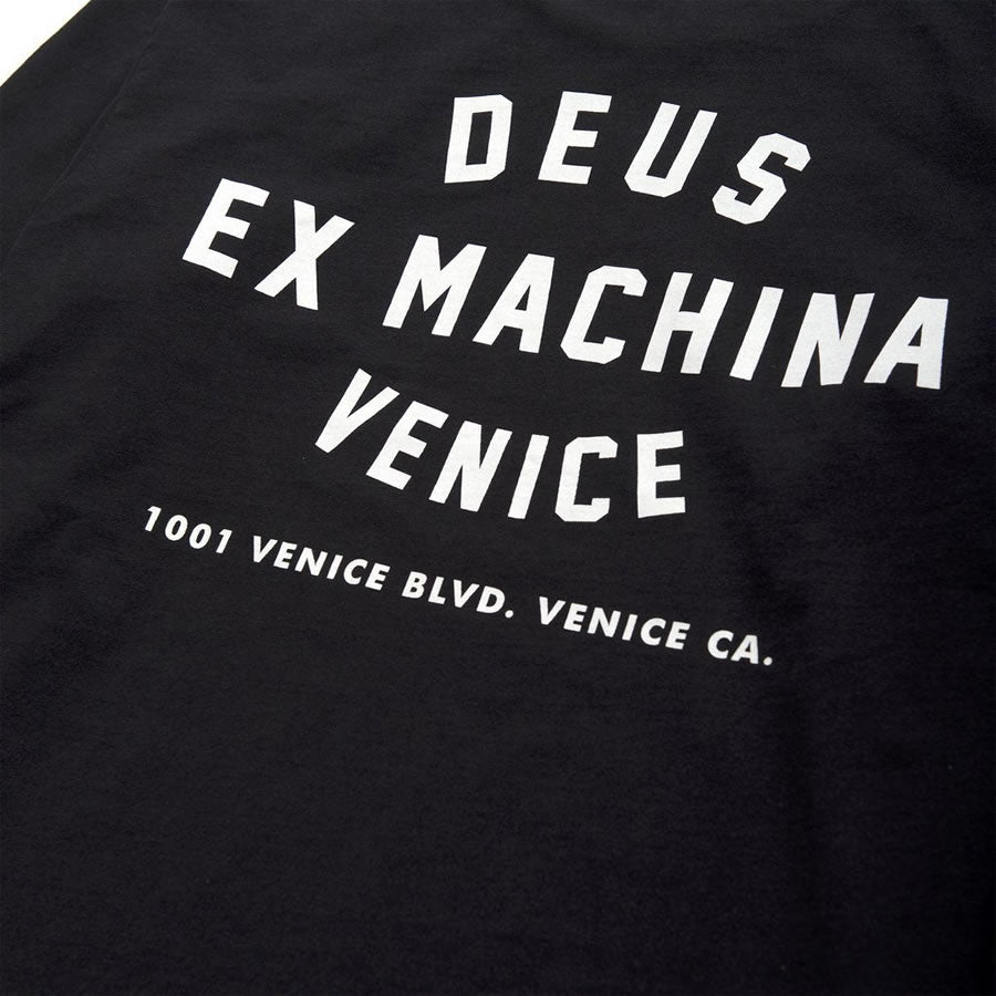DEUS EX MACHINA ( デウスエクスマキナ ) Tシャツ ロンT 長袖 / VENICE ADDRESS LS TEE - BLACK / DMA61831B / メンズ