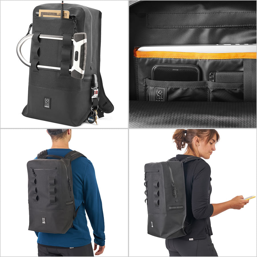 CHROME クローム / リュックサック バックパック デイバッグ 撥水 / URBAN EX TOMBSTONE PACK - BLACK x BLACK / BG-278-BKBK-NA-NA