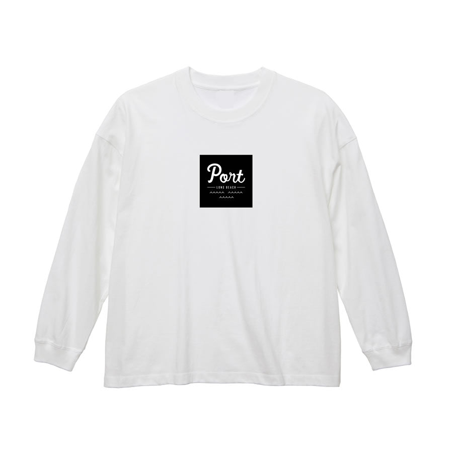 PORT LBC (ポート) / 長袖 Tシャツ / BOX LOGO LS TEE - WHITE / メンズ ロンTEE