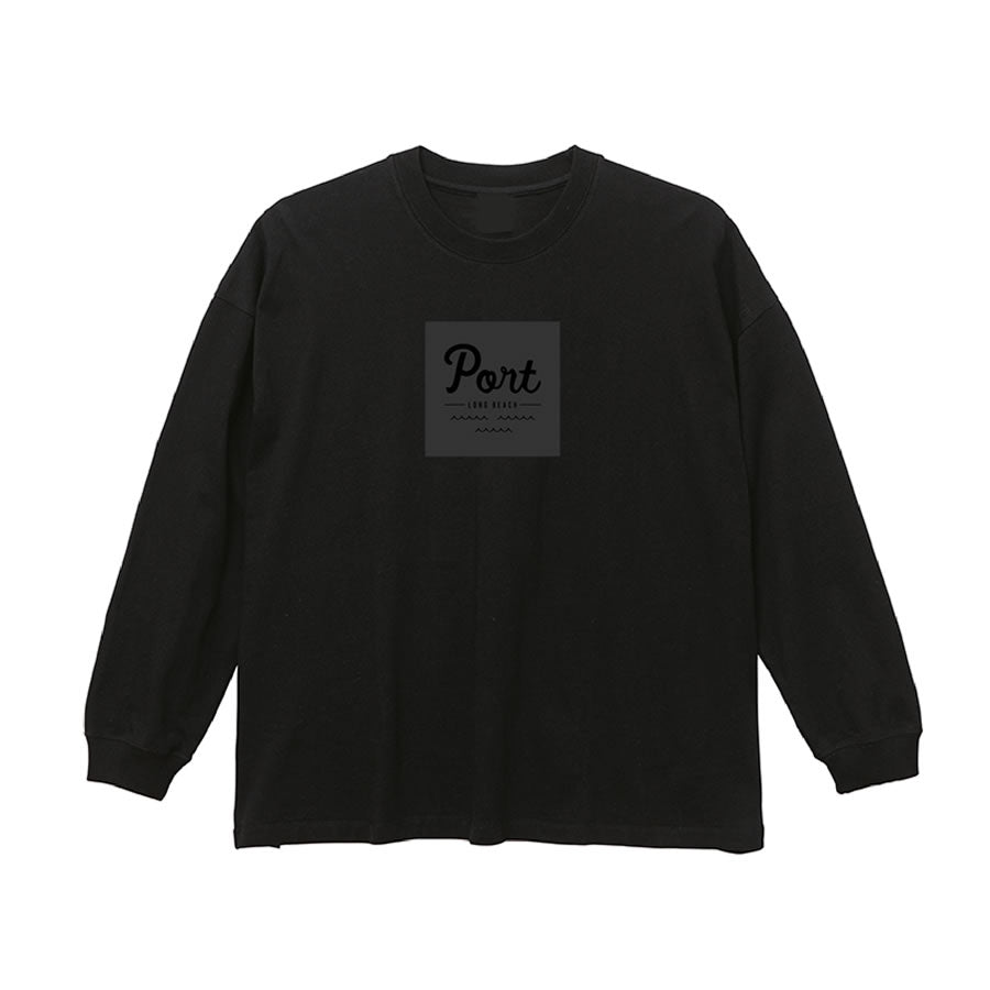 PORT LBC (ポート) / 長袖 Tシャツ / BOX LOGO LS TEE - BLACK / メンズ ロンTEE