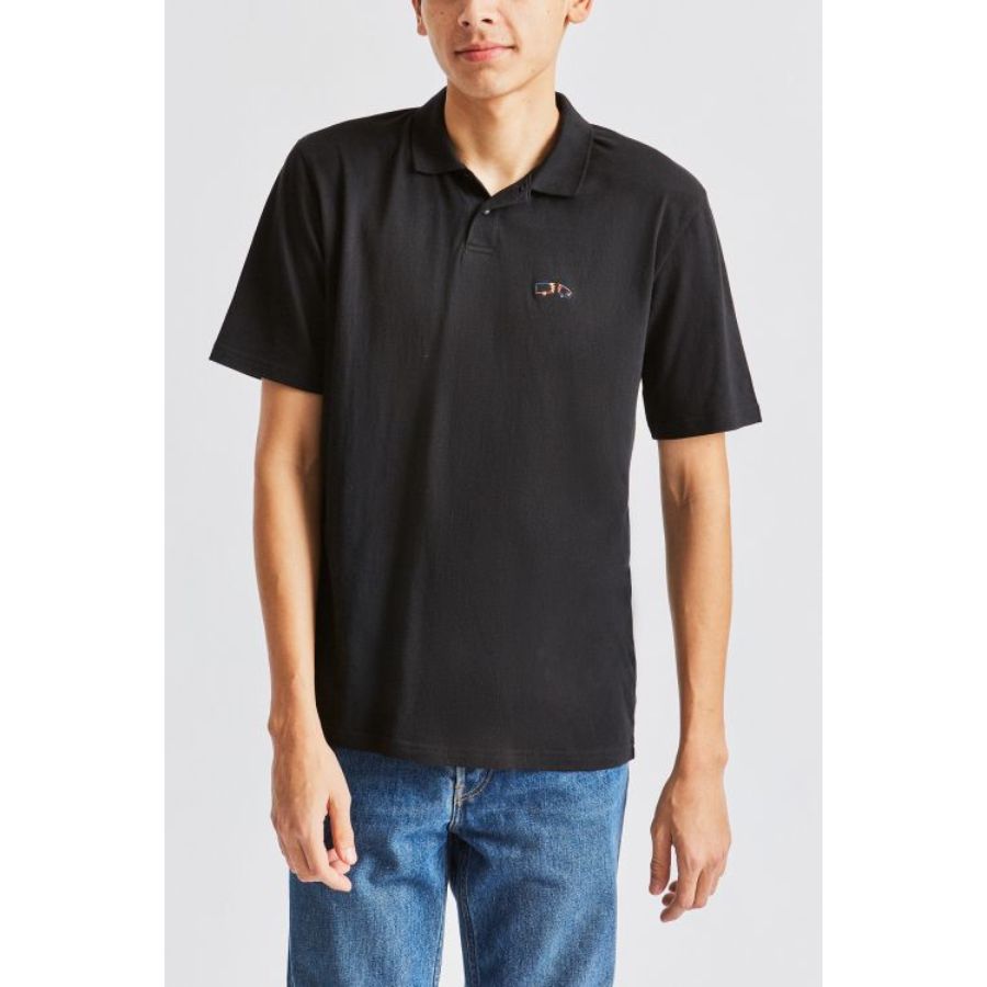 BRIXTON ( ブリクストン ) / 半袖 ポロシャツ ルーカス・ビューフォート LUCAS BEAUFORT / BROKE SS POLO - BLACK / 02766-BLACK
