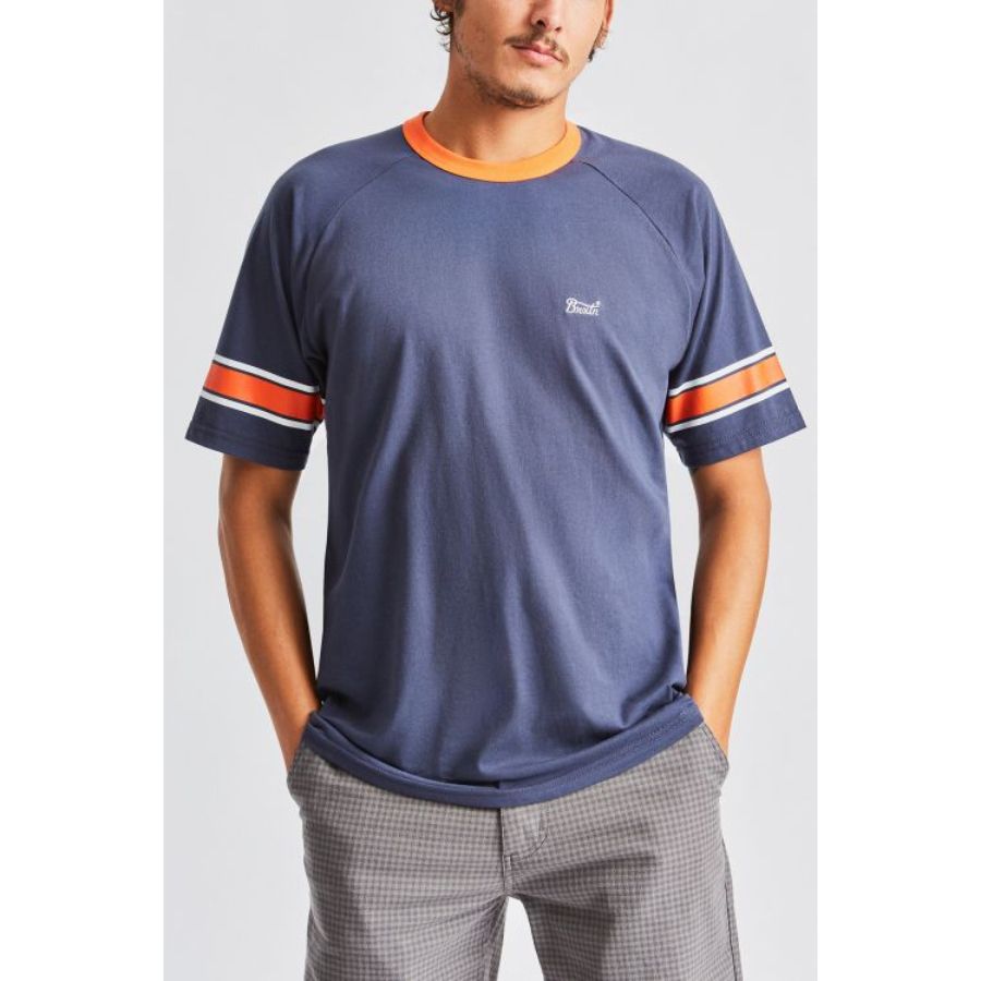 BRIXTON ( ブリクストン ) / 半袖 Tシャツ / STITH II SS KNIT - WASHED NAVY x TIGER /  02745-WNVTI / メンズ