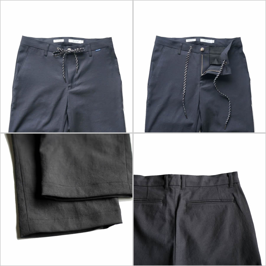TURN ME ON(ターンミーオン) / 綿麻オックスストレッチ クロップドパンツ / 217-078 BLACK / メンズ