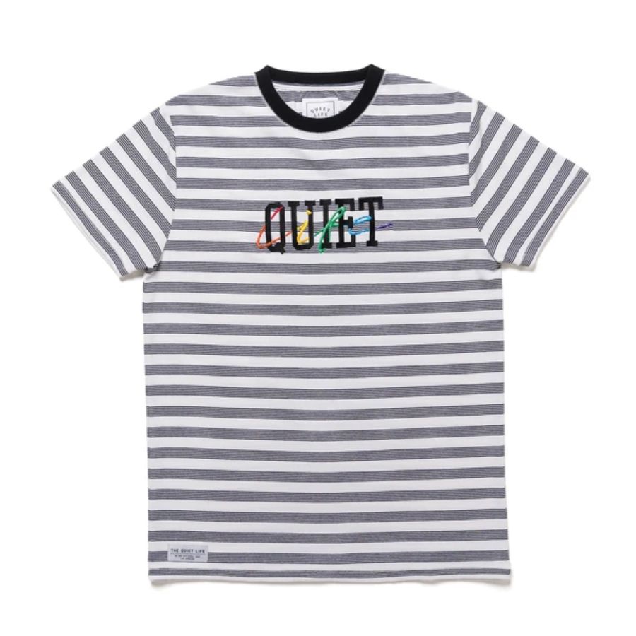 THE QUIET LIFE ザ クワイエット ライフ / Tシャツ 半袖 / RAINBOW EMBROIDERED TEE - STRIPE / 20SPD1-1114 / メンズ
