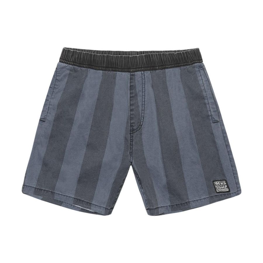DEUS EX MACHINA ( デウスエクスマキナ ) / 水陸両用 街履きボードショーツ / SANDBAR VERTIGO STRIPE - NAVY BLUE / DMS92362A / メンズ
