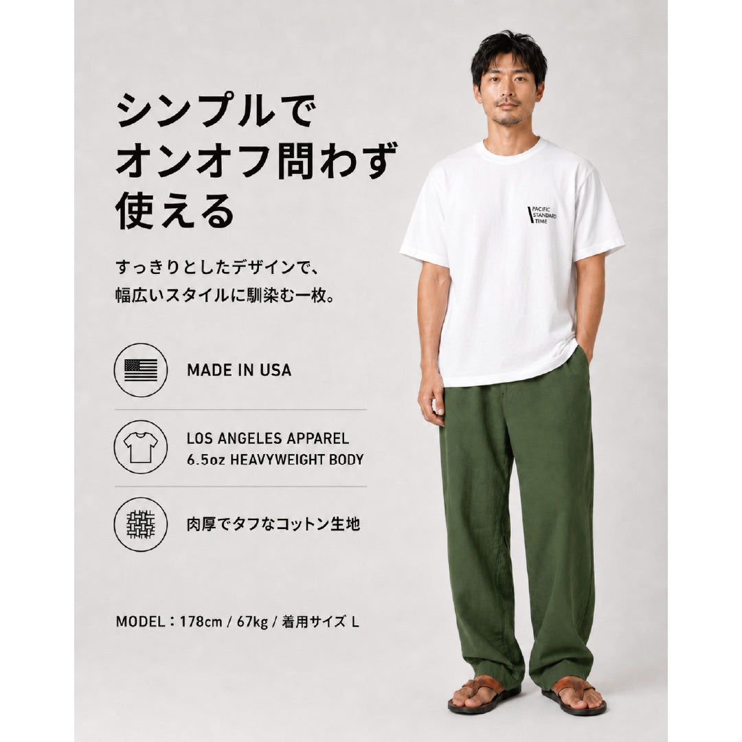 PACIFIC STANDARD TIME  / LOGO SS 2PACK TEE - WHITE & BLACK 2枚組 半袖Tシャツ  カラー組み換え可