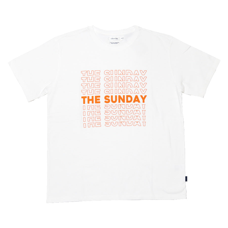 TURN ME ON(ターンミーオン) / 半袖 Tシャツ / THE SUNDAY - WHITE2(ORANGE) / 120-398 / メンズ