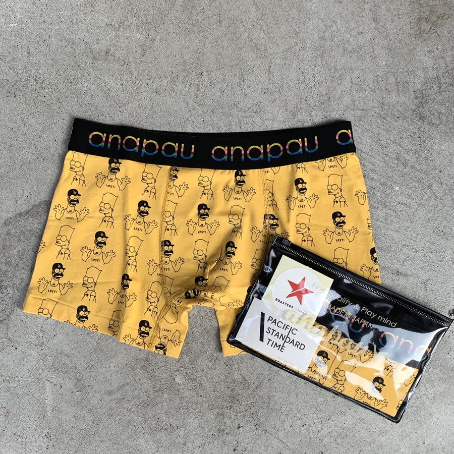 anapau x PST x ROASTERS COFEE / ボクサーパンツ 下着 アンダーウェア / RP-2001 / UNCLE COFFEE /MUSTARD/メンズ レディース
