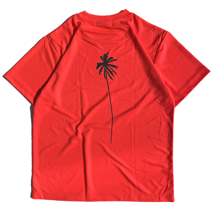 PACIFIC STANDARD TIME  / 半袖ドライTシャツ / ALWAYS DRY PALM TREE TEE - NEON ORANGE  / メンズ　PST