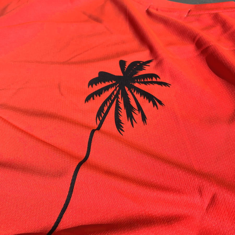 PACIFIC STANDARD TIME  / 半袖ドライTシャツ / ALWAYS DRY PALM TREE TEE - NEON ORANGE  / メンズ　PST