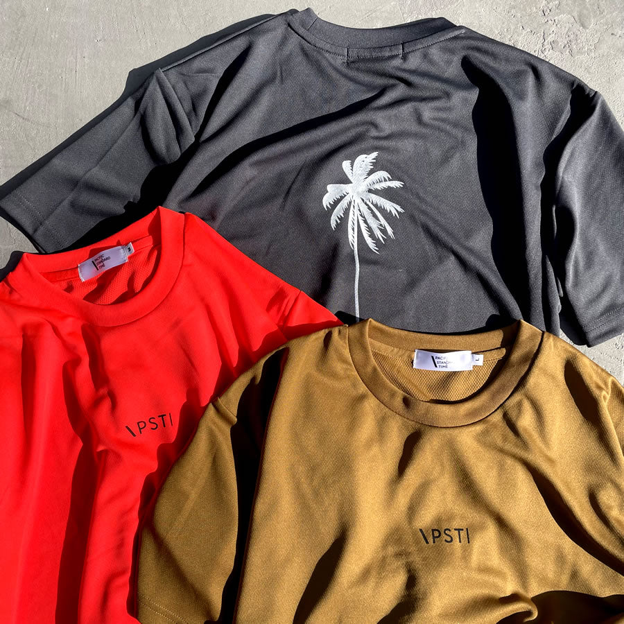 PACIFIC STANDARD TIME  / 半袖ドライTシャツ / ALWAYS DRY PALM TREE TEE - NEON ORANGE  / メンズ　PST