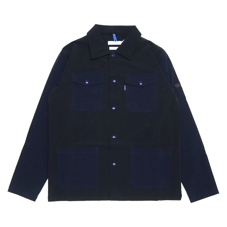 TURN ME ON(ターンミーオン) / ストレッチ素材 アウター / 4PKT ストレッチナイロンジャケット - BLACK x NAVY / 420-027 / メンズ