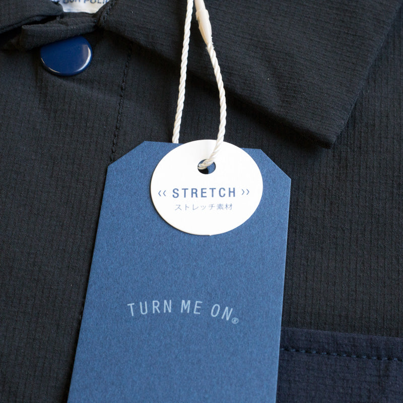 TURN ME ON(ターンミーオン) / ストレッチ素材 アウター / 4PKT ストレッチナイロンジャケット - BLACK x NAVY / 420-027 / メンズ