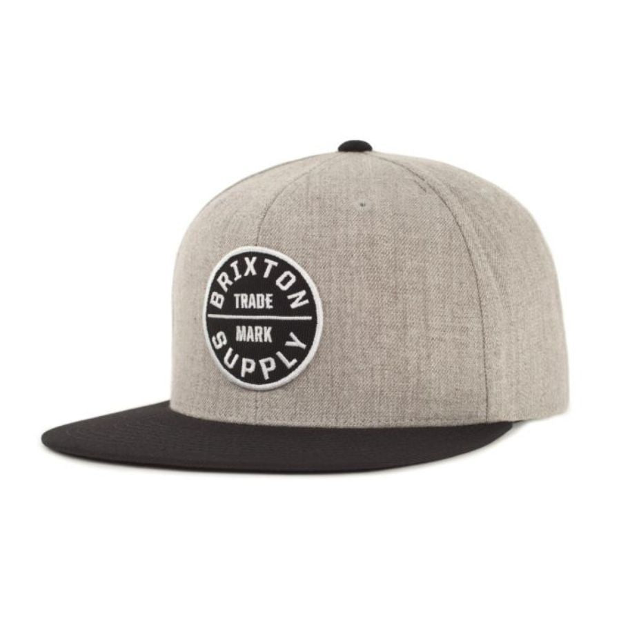 BRIXTON ( ブリクストン ) / スナップバック キャップ 帽子 / OATH III SNAPBACK - LIGHT HEATHER GREY x BLACK / 10777-LHGBK / メンズ