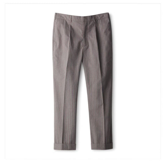 BRIXTON ブリクストン / トラウザーパンツ / RELAXED FIT / REGENT RESERVE TROUSEE - HEATHER GREY x DARK BRICK STRIPE 04217