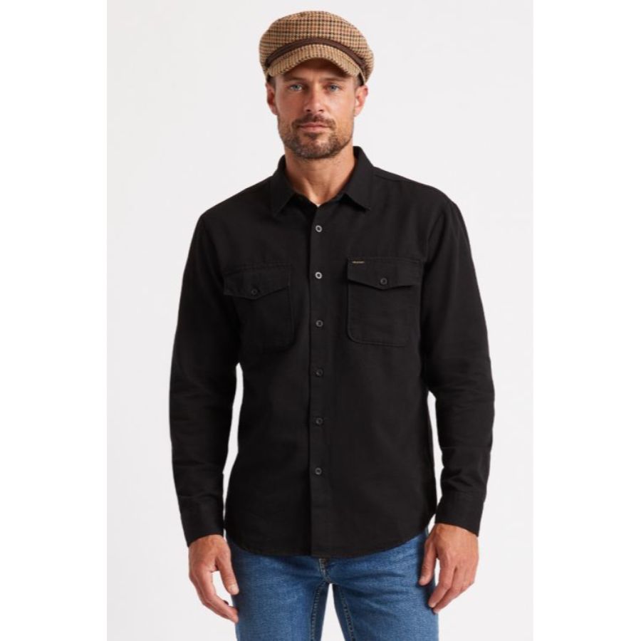 BRIXTON ( ブリクストン ) / 長袖シャツ / DAVIS LS RESERVE WOVEN - BLACK / 01196-BLACK / メンズ