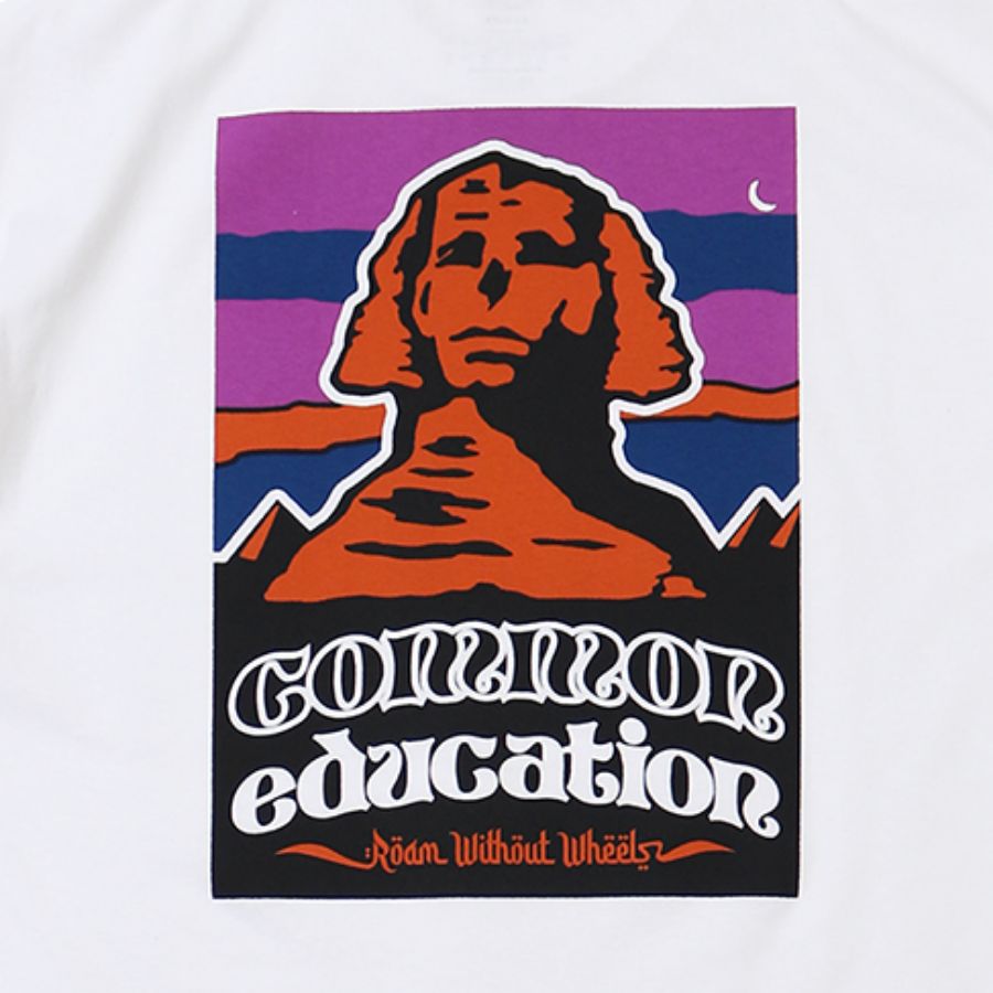 COMMON EDUCATION (コモンエデュケーション) / 半袖 Tシャツ  / S/S TEE "SPHINX" - WHITE / メンズ