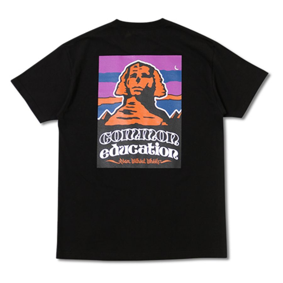 COMMON EDUCATION (コモンエデュケーション) / 半袖 Tシャツ  / S/S TEE "SPHINX" - BLACK / メンズ