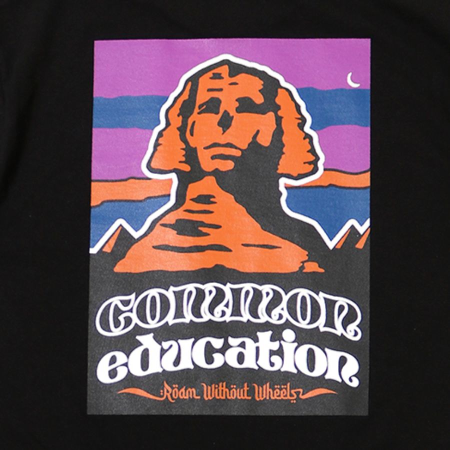 COMMON EDUCATION (コモンエデュケーション) / 半袖 Tシャツ  / S/S TEE "SPHINX" - BLACK / メンズ