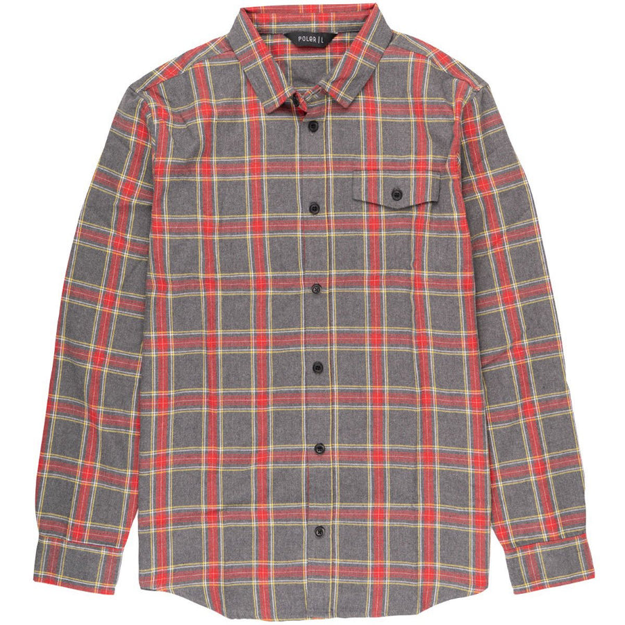 Poler Outdoor Stuff(ポーラー アウトドア スタッフ) / 長袖 ネルシャツ チェック / ZERO FLANNEL - ASH GREY / 221SS0037 / メンズ