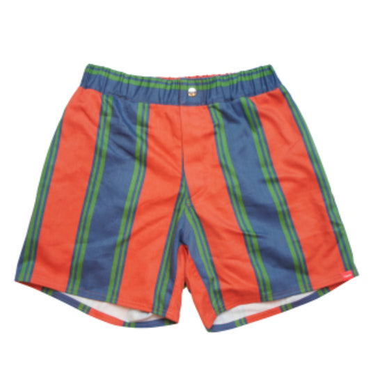 THE HARD MAN(ザハードマン)/ ボードショーツ 海パン / RETRO STRIPE BAGGIES - RED x BLUE / THM-0644 / メンズ WAX