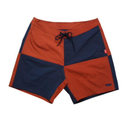 THE HARD MAN(ザハードマン)/ ボードショーツ 海パン / STRETCH 2TONE BAGGIES - NAVY x BRICK / THM-0641 / メンズ WAX