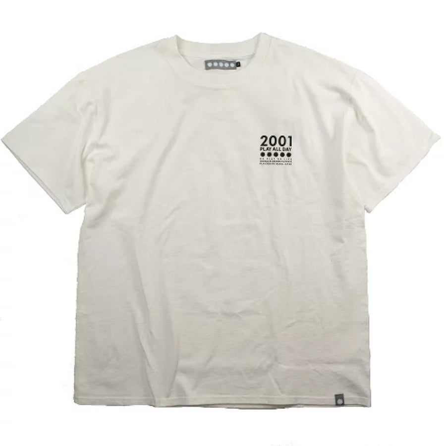 PLAY DESIGN  プレイデザイン / P01 プレイ / 半袖Tシャツ / PLAYALLDAY TEE - WHITE / メンズ